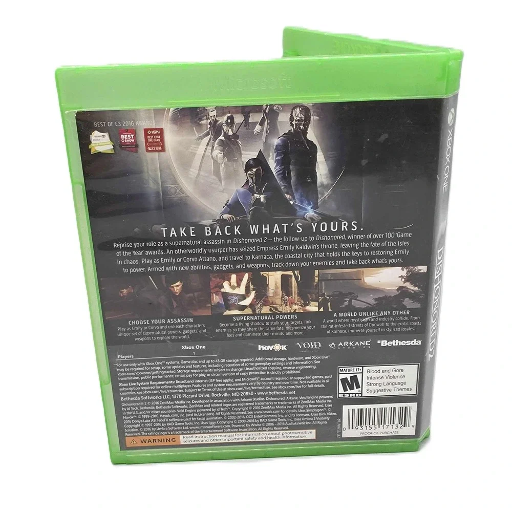 DISHONORED 2 XBOX ONE (GNH020291)